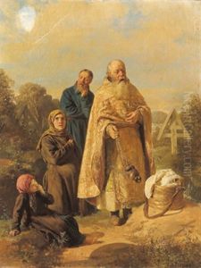 Die Junge Witwe by Nikolaj Wassilijewitsch Newreff