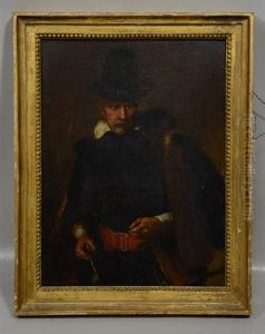 Portrait Of A Historical Or Literary Figure by Gilbert Stuart Newton