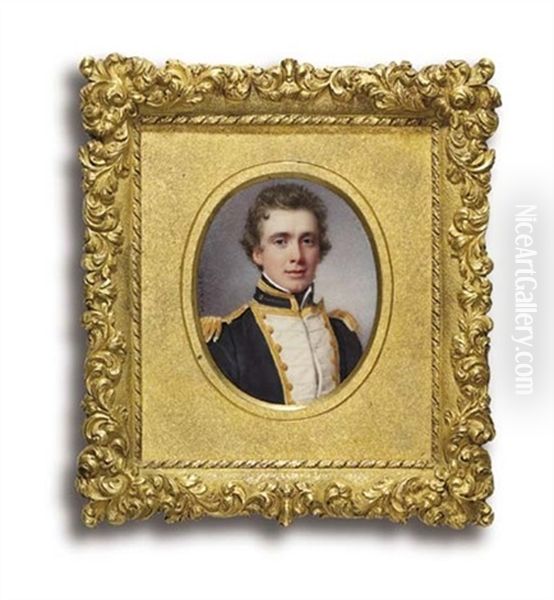 Captain Thomas Boteler In Gold-bordered Naval Uniform With White Facings And Gold Epaulettes - view 1