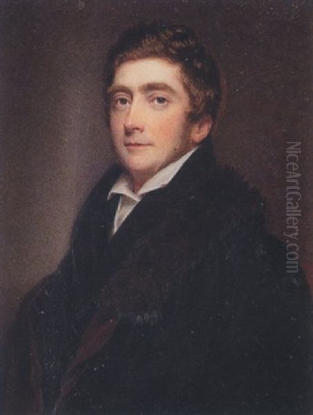 Edward J. Cooper, Black Coat, Waistcoat, White Chemise And Fur-trimmed Burgundy-lined Black Cloak - view 1