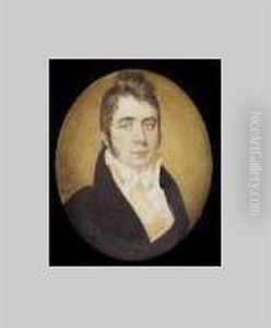 Gentleman, Called R. Corbould, Wearing Brown Coat, Yellow Waistcoat, Tied White Stock And Frilled Cravat