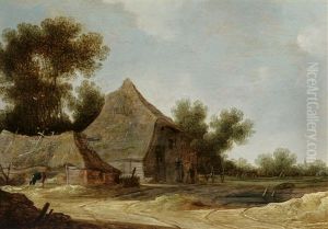 Bewaldete Landschaft Mit Bauernhaus by Pieter de Neyn