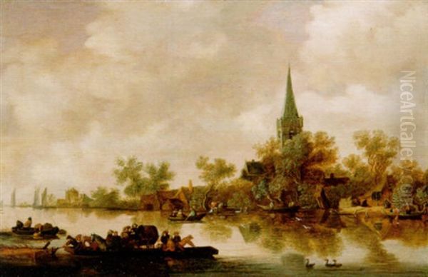 Flusslandschaft Mit Fahre - view 1