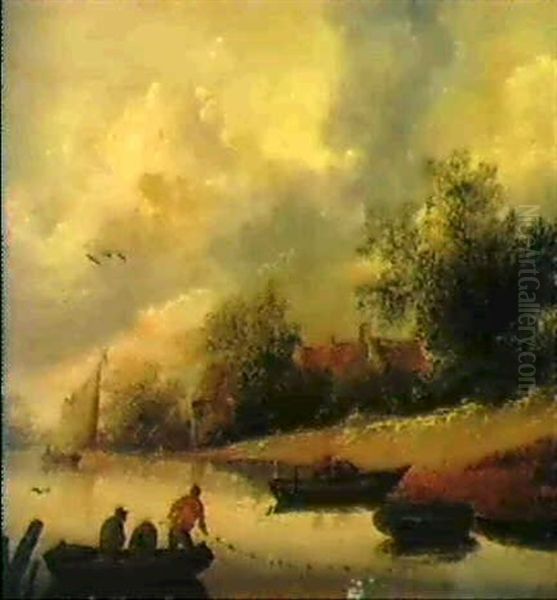 Flusslandschaft Mit Fischern - view 1