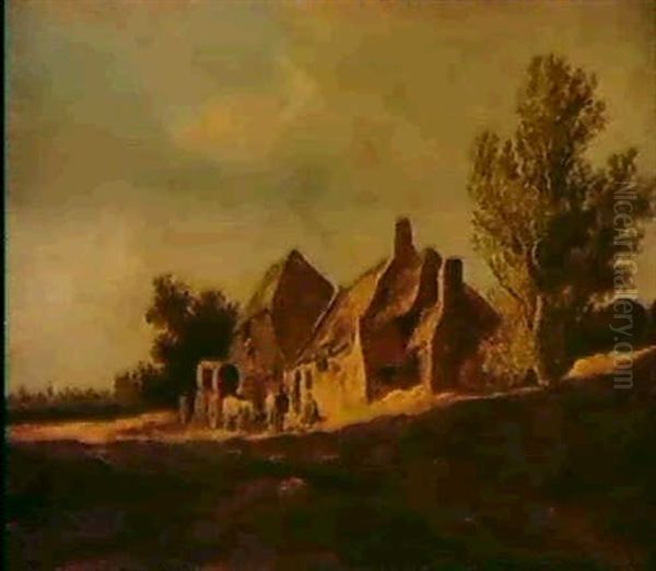 Landscape With Figures At Rest Beside A Cottage - view 1
