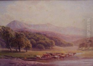 Cattle Watering by Henry Birtles