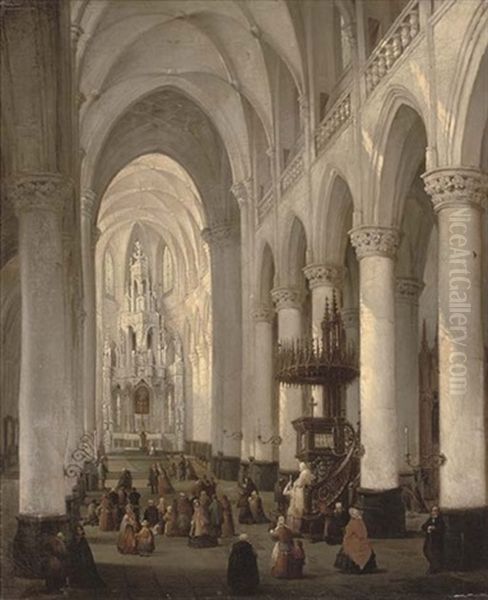 Prayers At The Church Of St. Michel, Gand - view 1