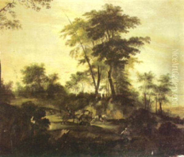 Brigands Attacking A Carriage With Onlookers In The Foreground And Other Figures - view 1