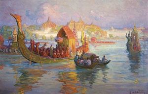 Barques Royales, Bangkok by Joseph De La Neziere