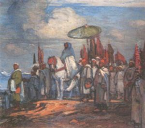 La Sortie Du Sultan Moulay Youssef by Joseph De La Neziere