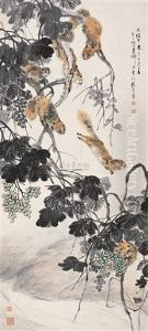 Grape And Squirrel by Ni Tian