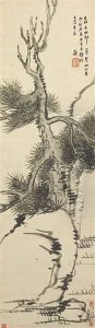 Pine Tree And Rock by Ni Yuanlu