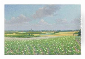 A View Of Blaricum by Ferdinand Hart Nibbrig