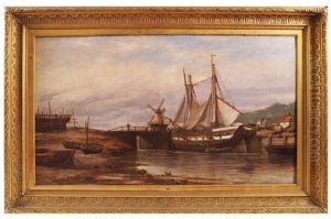 Shipping In An Estuary by Richard Henry Nibbs