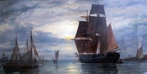 Gosport Traders Unloading By Moonlight Gosport Traders Unloading By Moonlight