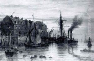Greenwich In The Evening by Richard Henry Nibbs