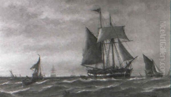 A Trading Brig And Thames Barges - view 1