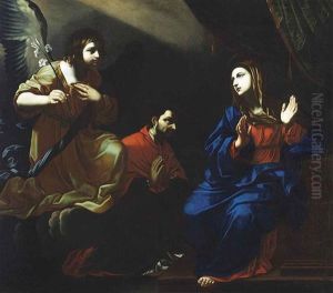 The Annunciation With Saint Charles Borromeo by Nicholas of Greece (Prince)
