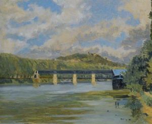 Mont-valerien, Suresnes, And The Footbridge To Saint-cloud Mont-valerien, Suresnes, And The Footbridge To Saint-cloud