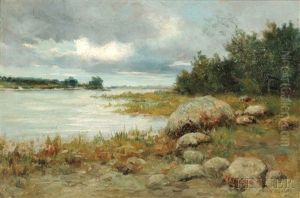 Coastal Landscape With Storm Clouds by Burr H. Nicholls