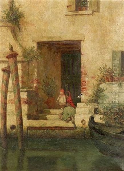 Waiting By The Door, A Venetian View - view 1