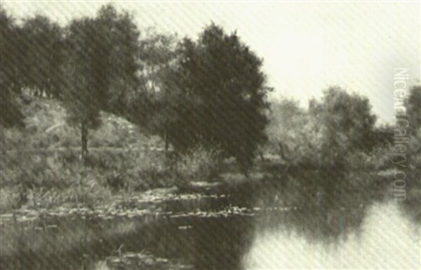 Summer Landscape With Pond - view 1