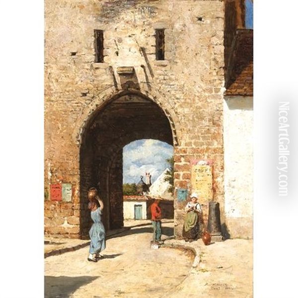 A Street In Moret, France - view 1