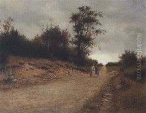 A Horse-drawn Cart On A Country Lane A Horse-drawn Cart On A Country Lane