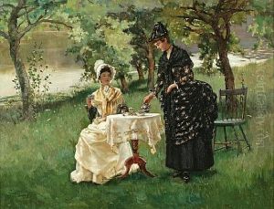 Summertime, Afternoon Tea by Rhoda Holmes Nicholls
