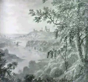 View Of The Town, Abbey And Harbour Of Whitby by Francis Nicholson