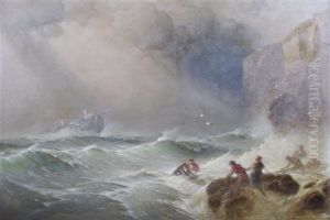 Storm With Shipwreck by George Washington Nicholson