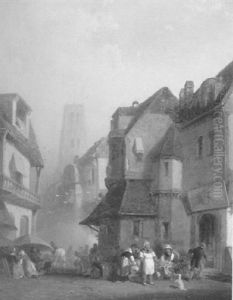 Morning In The Market Place by George Washington Nicholson