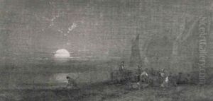 Fishermen, Coast Of Italy by George Washington Nicholson