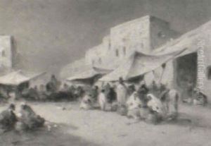 Middle Eastern Village by George Washington Nicholson