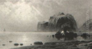 Coastal Scene With Figures by George Washington Nicholson