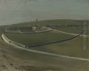 The Downs With Distant Windmill, Rottingdean by William Nicholson