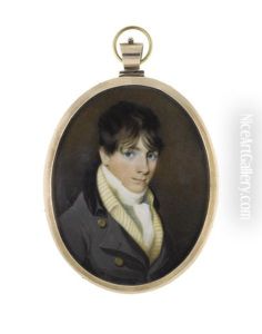 A Portrait Miniature Of A Gentleman
