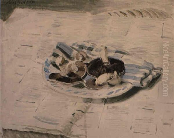 Mushrooms On A Plate - view 1