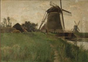 Along The Canal by Henry Singlewood Bisbing