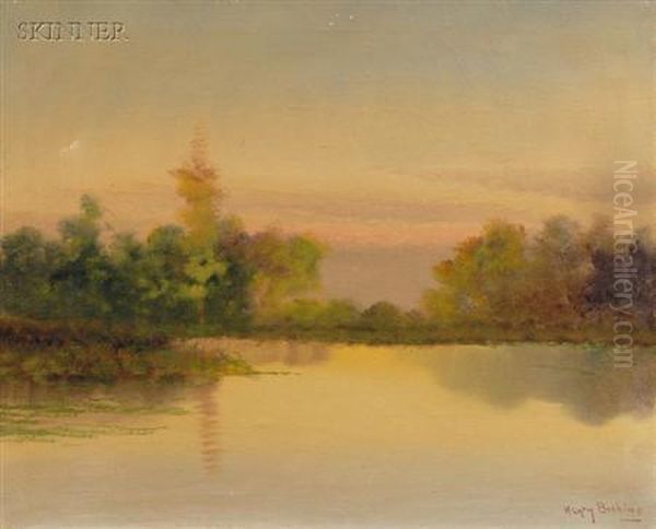 River At Sunset - view 1