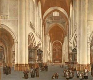 Interior De Una Iglesia by Isaac van Nickele