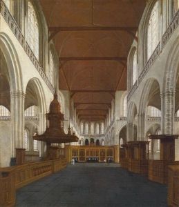 Kircheninterieur by Isaac van Nickele