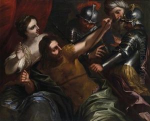 Samson And Delilah by Bartolomeo Biscaino