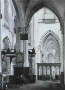 Das Innere Der Kirche St. Bavo In Haarlem