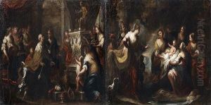 Salomon Sacrifiant Aux Idoles, Moise Sauve Des Eaux