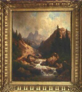 Wildbach Im Hochgebirge by Adolf Nickol
