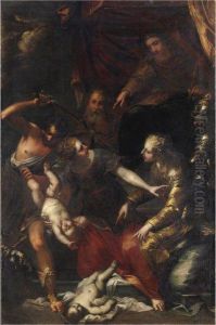 Il Giudizio Di Salomone by Bartolomeo Biscaino