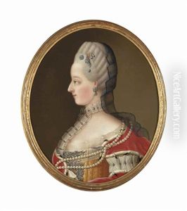 Portrait De Marie-antoinette Dauphine by Philippe Jacob Nicodemo