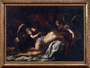 Cristo Morto E Angeli by Bartolomeo Biscaino