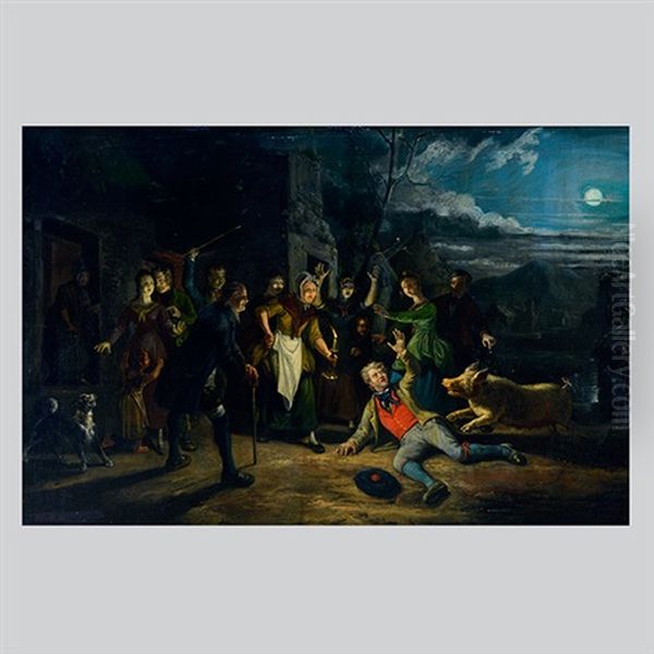 Boar Attacking Man - view 1